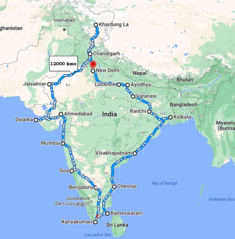 all india road trip itinerary