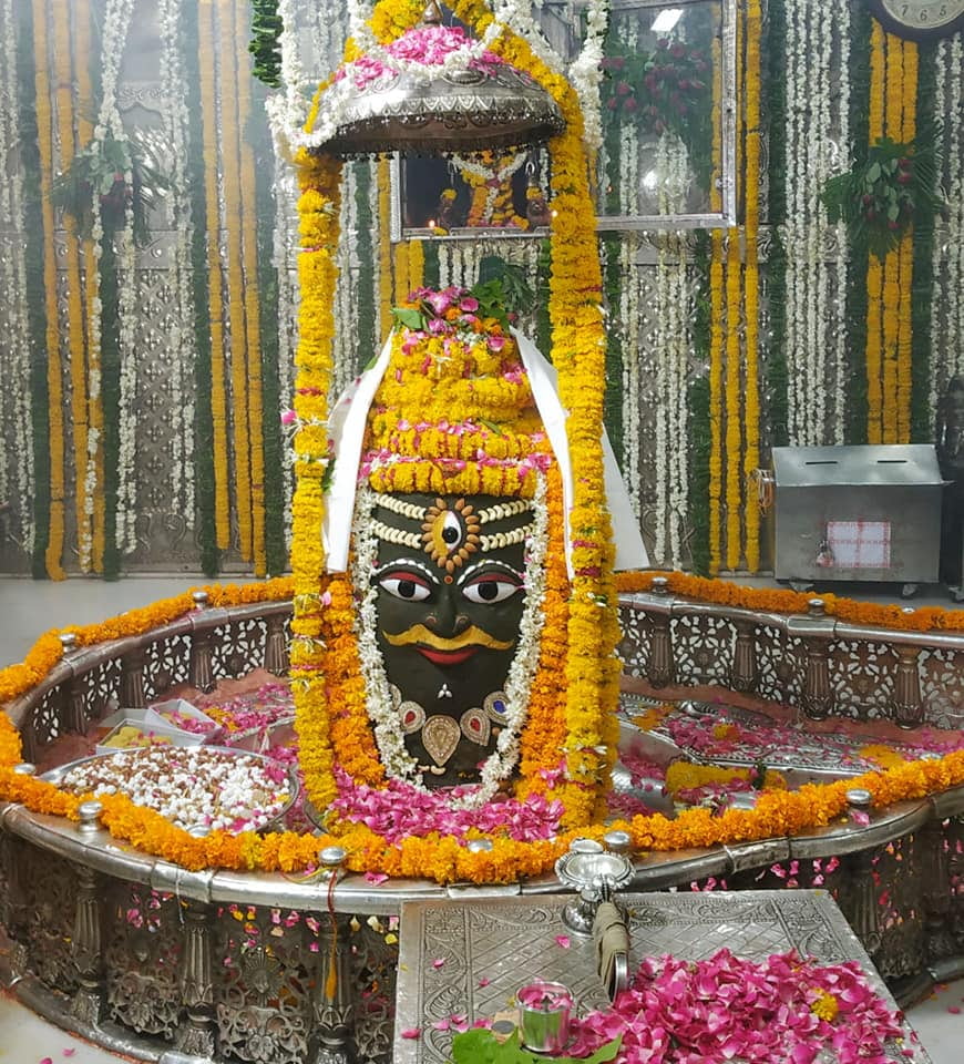 Mahakaleshwar Corridor, a newly constructed 900-meter long pedestrian walkway leading to the Mahakaleshwar Temple in Ujjain, Madhya Pradesh